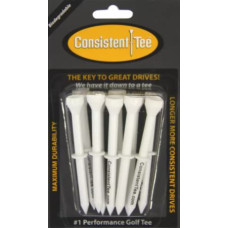 Consistent-Tee 3 1/4'' White Golf Tees - 10 Pack