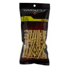 Maxfli 2 3/4'' Natural Golf Tees - 100 Pack