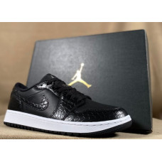 Air Jordan 1 Low OG Golf "Black Croc" sneakers casual basketball shoes for men & women