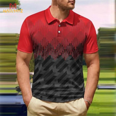 Golf Shirt Geometric Graphic Print #PY557