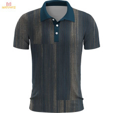 Golf Shirt Geometric Graphic Print #PY350