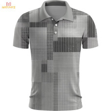 Golf Shirt Geometric Graphic Print #PY351